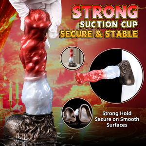 Dildo XL/XXL Warhorse de silicona, pene animal realista con ventosa, juguete sexual suave y grande para mujeres y parejas, masturbación. - Product Image 4