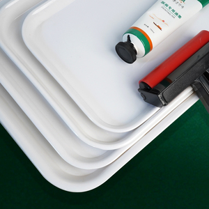 Otro paleta de cerámica sintética para artistas, irrompible, fácil de limpiar, bandeja de pintura para acrílico, óleo, acuarela, uso en estudio, HUEVE rectangular - Product Image 4