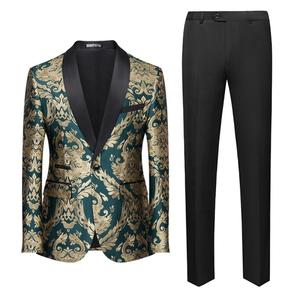 Nouveaux pantalons pour <span class=keywords><strong>homme</strong></span>, vêtements de soirée, tissu jacquard imprimé, <span class=keywords><strong>grande</strong></span> <span class=keywords><strong>taille</strong></span>, vert, costumes pour <span class=keywords><strong>homme</strong></span> - Product Image 5