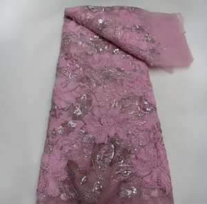 Nuovo Tessuto Ricamato con Perline e Grandi Fiori per Abiti e Abbigliamento per Bambini, Vendita Diretta Transfrontaliera - Product Image 1