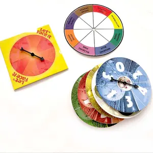 Gekleurde kartonnen Spinners Optioneel Math Game Spinner met Draaiende Pijl voor Games en Onderwijs