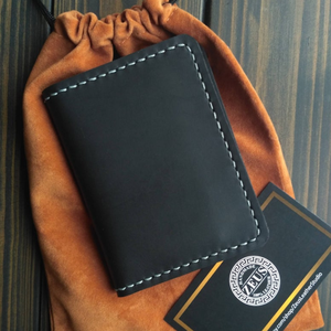 עור באיכות גבוהה כרטיס שחור ארנק מונוגרמה במקרה כרטיס עור כרטיס ארנק השושבינים מתנה - Product Image 3