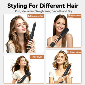 Secador de Pelo Profesional <span class=keywords><strong>5</strong></span> <span class=keywords><strong>en</strong></span> <span class=keywords><strong>1</strong></span>, Cepillo Alisador de Pelo, Cepillo de Aire Caliente de un Solo Paso, Estilizador Automático - Product Image 2