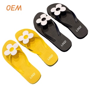 Chanclas Personalizadas de Flores para Mujer para Verano, Sandalias Ligeras de PVC con Diseñ<span class=keywords><strong>o</strong></span> Plano, Suave y Estampado para Playa y Exteriores - Product Image 2