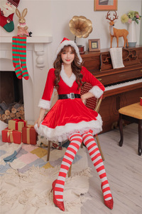 Penjualan Laris Desain Baru Cosplay Pakaian Natal Seksi Permukaan Halus Gadis Remaja Sangat Lembut Kostum Cosplay Seksi Natal - Product Image 6