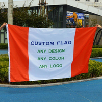 Prix direct usine pour toutes les tailles de drapeaux nationaux suspendus en polyester anti-rides et écologiques ; drapeaux numériques sur mesure