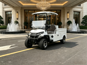 Chariot de golf électrique premium avec benne de chargement, remorque et plateau basculant pour terrains non publics - Product Image 1