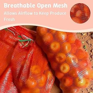 ถุงตาข่ายใส่หัวหอมขนาดใหญ่พิเศษ 10 ชิ้น ยี่ห้อ Huamaohengchun ทนทาน ใช้ซ้ำได้ ผลิตจากวัสดุ LDPE สำหรับเก็บผลผลิต ขนาด 31''x19'' ซักล้างได้ - Product Image 5