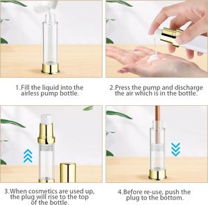 Luxury Custom Cosmetic Set Gold Acrylic Serum & Lotion Bottles & Cream Jars with Custom Logo 20g-120ml Sizes - Product Image 4