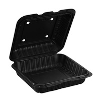 Tiya Carryout Résistant À La Chaleur MFPP Clamshell Récipient De Nourriture À Charnière Déjeuner Boîte À Emporter Pour Micro-ondes