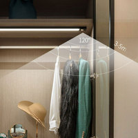 Veilleuse à capteur de mouvement à LED ultra-mince Style design moderne Direction de l'ombre vers le haut à l'intérieur de la LED linéaire sous la lumière de l'armoire