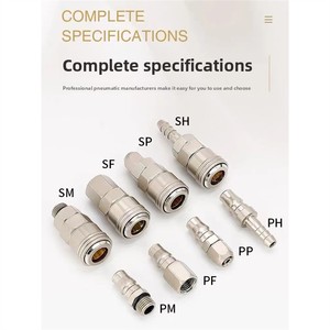 Aksesori pompa & kompresor udara pneumatik konektor cepat penguncian otomatis tipe C fitting pipa Dok selang udara Pria Wanita - Product Image 2