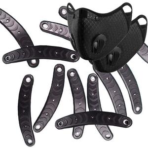 Masque de cyclisme avec valve respiratoire noir, protection anti-poussière 3 couches, bande de pont nasal caoutchoutée, accessoires de mise en forme - Product Image 1