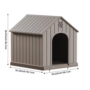 Nichoir <span class=keywords><strong>pour</strong></span> chien d'extérieur de 38 pouces, compatible avec les chiens de petite à grande taille, montage facile, robuste, en bois, <span class=keywords><strong>pour</strong></span> l'extérieur - Product Image 6