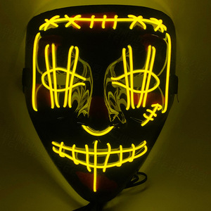 Halloween Horror Funny <span class=keywords><strong>Ghostface</strong></span> Máscara LED luminosa Nuevo producto creativo para fiestas de graduación Efecto de sangre hecho de plástico - Product Image 4