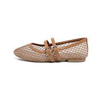 Nouvelles Chaussures Plates de Printemps-Été 2026 pour Femmes : Ballerines Mary Jane Creuses et Respirantes, Confortables et Élégantes en Maille Française