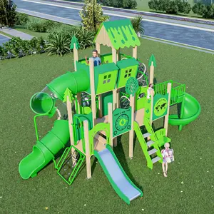 Kinderspielplatz im Freien PE-Spielbrett-Set Freiluft-Spielplatz Vergnügungspark Anpassung möglich