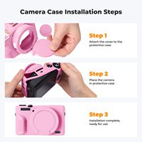 Casing Pelindung Silikon Kamera K&F Concept Anti Gores, Anti Benturan, Anti Selip, Lembut, Warna Hitam/Pink/Beige/Ungu untuk Canon G7X III