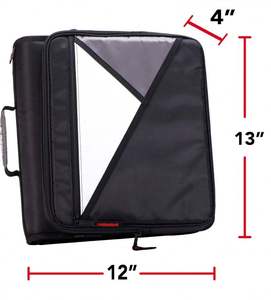 Échantillon gratuit de classeur à fermeture éclair BSCI, classeur à anneaux en D de 3 pouces, classeur à 3 anneaux avec porte-bouteille d'eau, capacité de 700 feuilles pour le bureau - Product Image 6