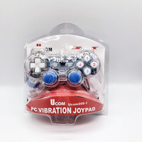 Joypads de jeu PC filaires USB Contrôleur d'accessoires colorés avec boîtier transparent Manettes de jeu