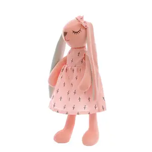 Easter Presell 55cm Animal Rabbit Toy Girls Gift OEM/ODM Kawaii Plush Bunny Doll Rabbit Stuffed Doll For Kids