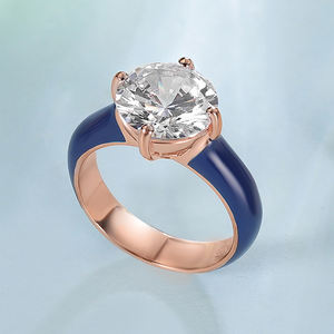 Bague noire moderne tendance 2025 pour homme, mariage et cadeau, avec émail vert, cristal blanc, grandes pierres, design unique pour bijoux originaux - Product Image 6