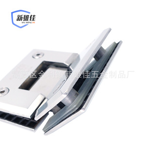Xinxiongjia Glass <b>Clamp</b> 135 Degree Beveled Fixed Wall Mount Zinc Alloy Mirror Finish For Shower Door Hardware - Product Image 4