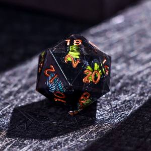 Jeu de dés à mouvement fluide Unique Kitten Sand D20 D6 polyédriques pour Dungeons & Dragons Baldur's Gate RPG Jeu de table - Product Image 5