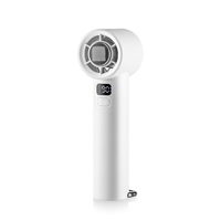 Mini Ventilador Portátil 3 en 1 Recargable por USB con Pantalla Digital y Enfriamiento con Hielo, de Mano y de Escritorio para Hogar, Oficina, Viajes y Aire Libre