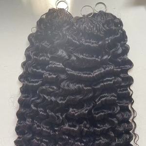 Conception de cordes invisibles Crochet pré-bouclé Cheveux Humains Crépus Bouclés Plumes Crochet Extensions de Cheveux - Product Image 6