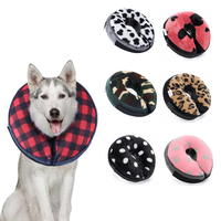 Collier de récupération réglable pour animaux de compagnie de différentes couleurs Collier de protection gonflable pour chat et chien Elizabeth