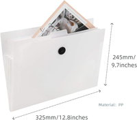 Organizador de Archivos Expandible con 8 Bolsillos, Organizador de Archivos A4 Tipo Acordeón, Bolsa de Archivos de Plástico Portátil, Caja de Almacenamiento de Documentos