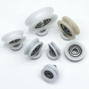 Roue <span class=keywords><strong>à</strong></span> roulement en plastique en forme de <span class=keywords><strong>U</strong></span> de 5 <span class=keywords><strong>à</strong></span> 8 mm pour tiroir de meuble, roue de guidage pour <span class=keywords><strong>rail</strong></span> coulissant de meuble - Product Image 2