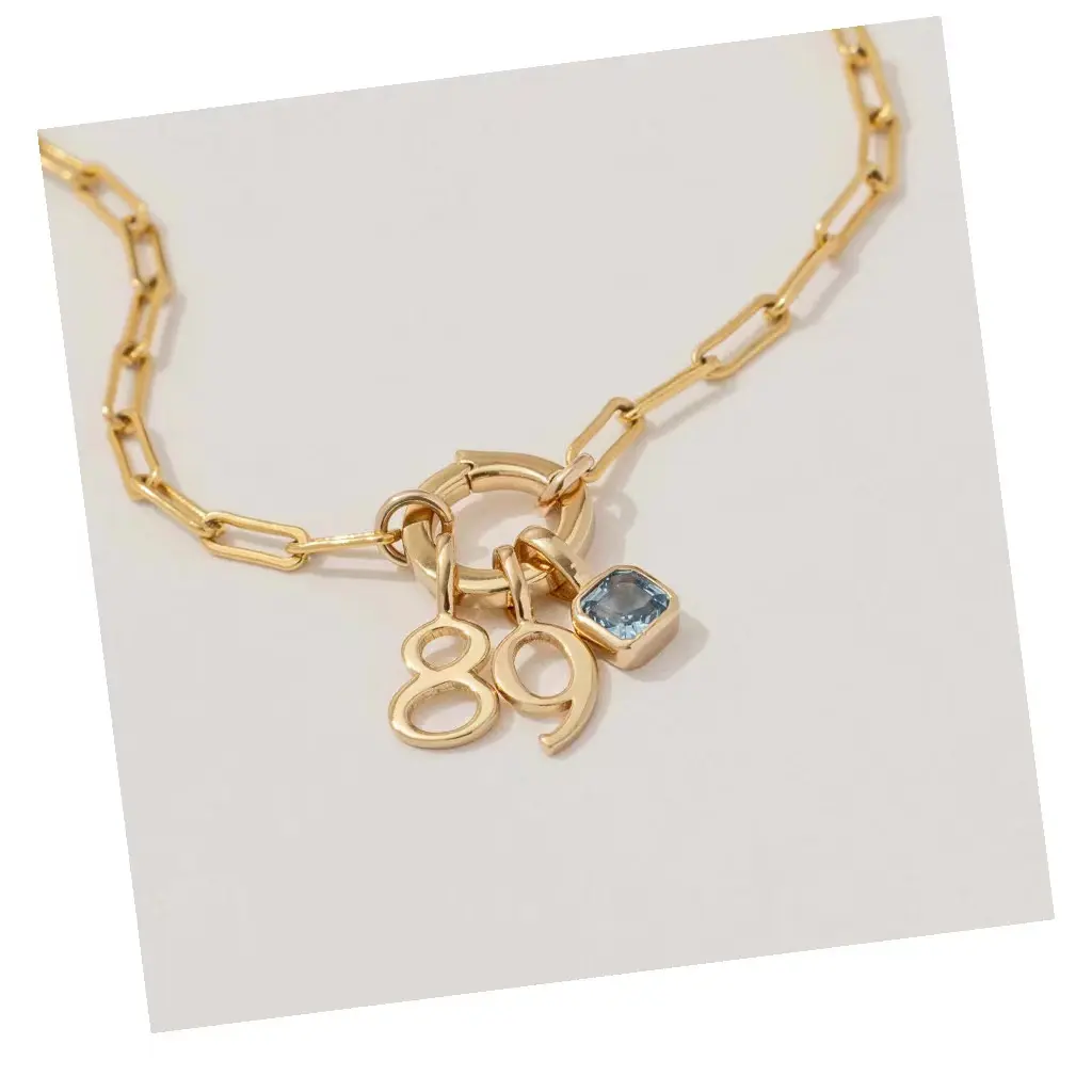 mode feiner Schmuck initialen Minimalismus Gold Edelstahl Medaillon Charme Halsketten Zahlen Anhänger Damen-Halsband für Damen