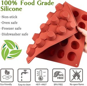 Moule à bonbons au <span class=keywords><strong>chocolat</strong></span> à 30 cavités Moule à beurre d'arachide Moules en silicone pour <span class=keywords><strong>chocolat</strong></span> <span class=keywords><strong>Jello</strong></span> et cordial - Product Image 3