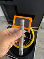 Sonde 14MM 512Hz Caméra de plomberie d'inspection de vidange d'égout sous-marin avec câble de tige de poussée de 30m Moniteur de 7 pouces