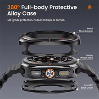 Casing logam untuk jam tangan Samsung Galaxy, Ultra 47mm 2025 buah pelindung layar Bumper penutup belakang