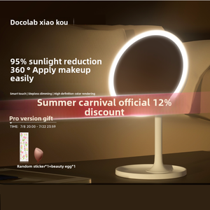 Espejo de Maquillaje Inteligente LED Iluminado <span class=keywords><strong>DOCO</strong></span> LAB HD con Rotación de 360° y Control Táctil, Material ABS, Modelo M003 - Product Image 6