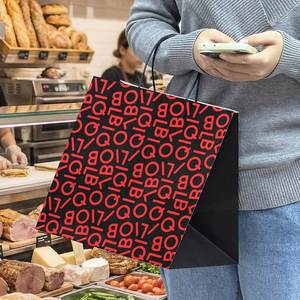 Bolsas de Papel Kraft Ecológicas Desechables con Logotipo Personalizado para Uso Comercial en Panaderías, para Empacar Alimentos en Pastelerías y Tiendas de Postres - Product Image 4