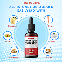 Gouttes liquides de racine de maca Lifeworth avec Ashwagandha, Fenugrec, Racine de betterave et L-Arginine, multivitamine liquide pour femmes et hommes