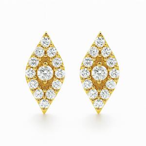 Pendientes de Diamantes DHANI JEWELS al por Mayor, Oro Blanco, Amarillo y Rosa de 14K, Claridad SI, Diamantes Naturales para Minoristas de Joyería - Product Image 2