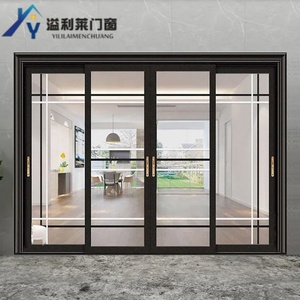 Porte coulissante en aluminium à pont thermique à haute efficacité énergétique, grande ouverture, double vitrage trempé Low-E, pour <span class=keywords><strong>cave</strong></span> à <span class=keywords><strong>vin</strong></span> intérieure de qualité supérieure - Product Image 3