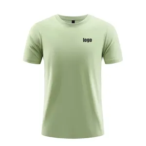 T-shirt da uomo all'ingrosso con logo personalizzato 2024 in cotone per l'estate
