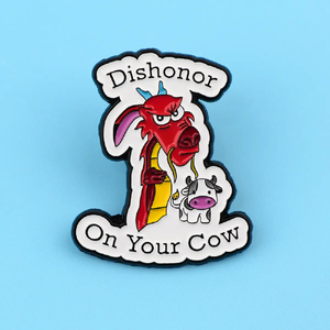 Nuevo adorno creativo en inglés para Pin <span class=keywords><strong>de</strong></span> solapa Dragon Bagde Anime Hua Mulan Mushu broche dinosaurio hormiga esmalte para manualidades <span class=keywords><strong>de</strong></span> Metal - Product Image 6