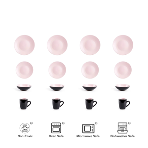 September Promotion Round Kitchen Plate <b>Set</b> Coffee <b>Cup</b> <b>Set</b> Elegant and High End Microwave Safe Tableware <b>Set</b> - Product Image 2