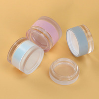5g * 2 Mini masque à lèvres Double couche rouge à lèvres bouteille vide bouchon rond glaçage Transparent 10g paquet de rouge à lèvres de gelée à lèvres bicolore