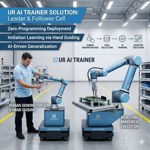 หุ่นยนต์ <span class=keywords><strong>UR</strong></span> แบบไม่ต้องเขียนโปรแกรม 6 แกน พร้อมโซลูชัน AI Trainer - Product Image 1