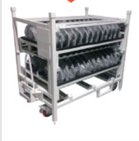 AOCHEN Étagère de garage réglable, peu encombrante, porte-outils de voiture, acier robuste, revêtement en poudre, transport sécurisé, support de pièces de voiture en métal