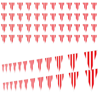 Baisida Guirlandes de drapeaux en plastique suspendus légers rouges et blancs de 30 pieds pour les célébrations d'anniversaire, les fêtes, les carnavals et les fêtes de cirque
