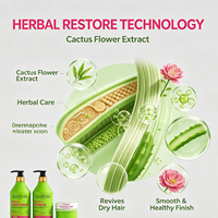Paket Perawatan Rambut Herbal Bunga Kaktus Private Label, Kondisioner, Krim Perawatan Intensif, Perbaikan Rambut, Kualitas Salon